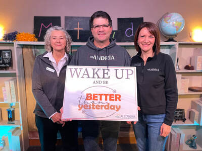 Team photo from Andria Theatre Wake Up Alexandria event